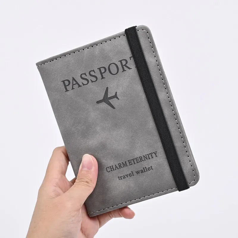 Leather Passport Cover - ผู้ชาย PU หนังกระเป๋าสตางค์หนังสือเดินทางกระเป๋าเดินทางชายอุปกรณ์เสริมกระเป๋าเดินทางพกพาหนังสือเดินทางธุรกิจกระเป๋าสตางค์