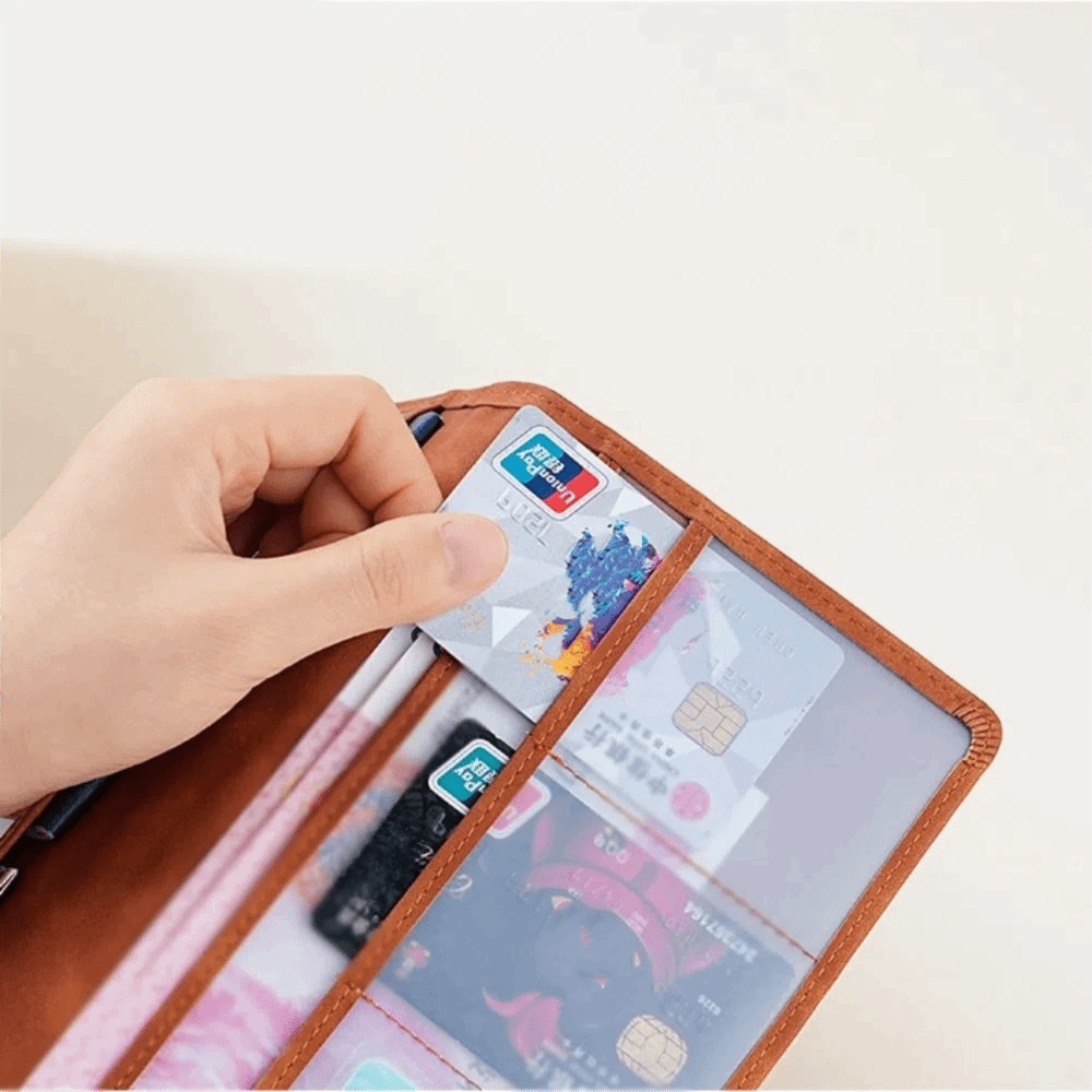 กระเป๋าใส่พาสปอร์ตหนัง PU สไตล - Leather Passport Cover บทวิจารณ์และราคา